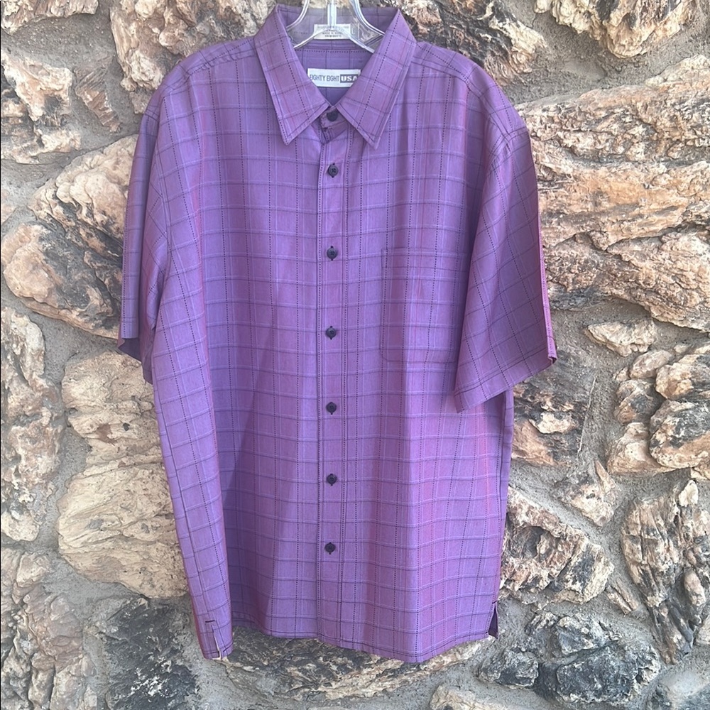 EIGHTY EIGHT USA  Purple Casual Button Down Shirt